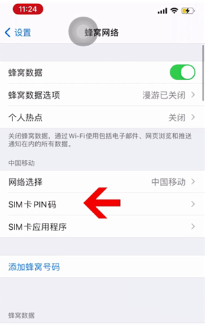 济阳苹果14维修网分享如何给iPhone14的SIM卡设置密码 